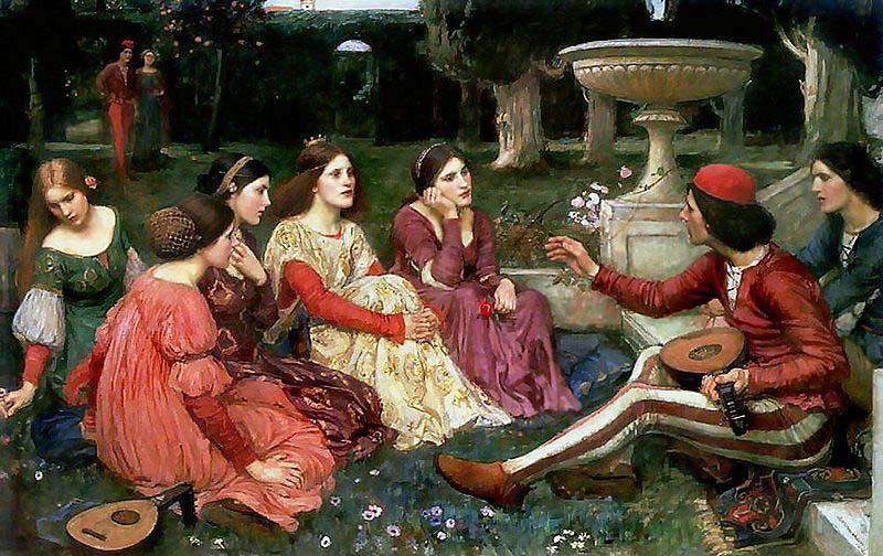 John William Waterhouse A Tale from the Decameron Spain oil painting art